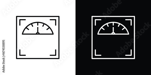 Scale icon design template with outline style