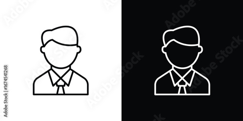Man icon design template with outline style
