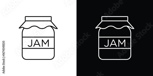 Jam icon design template with outline style