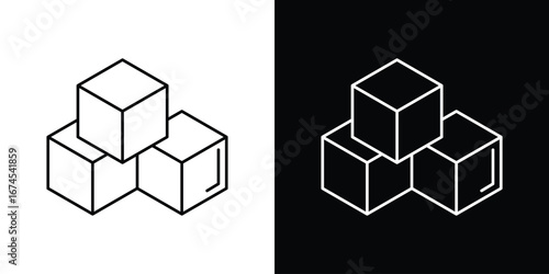 Inventory icon design template with outline style