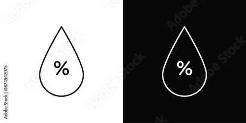 Humidity icon design template with outline style