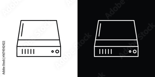 Hard Disk icon design template with outline style