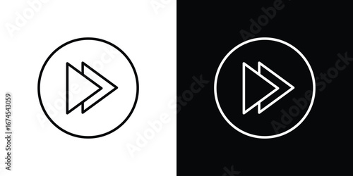 Forward icon design template with outline style
