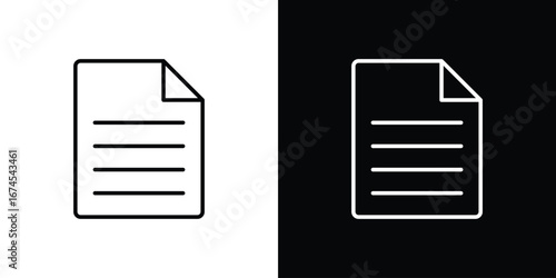 File icon design template with outline style