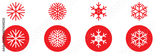 Snowflake icons set. Snowflake symbols. Snow icon. Vector illustrator