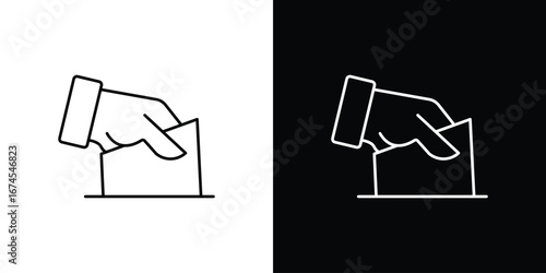 Ballot icon design template with outline style