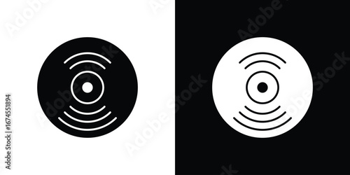 Vinyl icon. filled flat sign for mobile concept and web