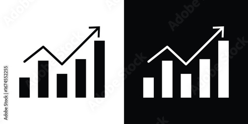 Trend Arrow icon. filled flat sign for mobile concept and web