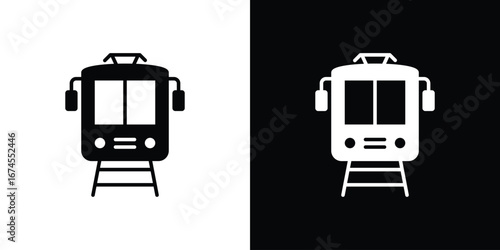 Train icon. filled flat sign for mobile concept and web