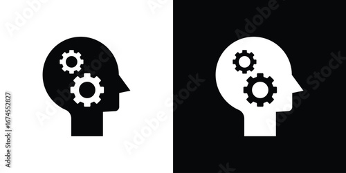 Thinking icon. filled flat sign for mobile concept and web