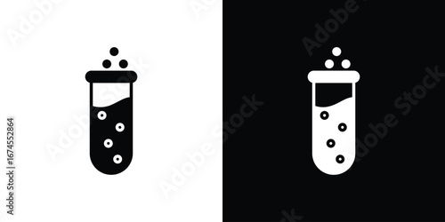 Test tube icon. filled flat sign for mobile concept and web