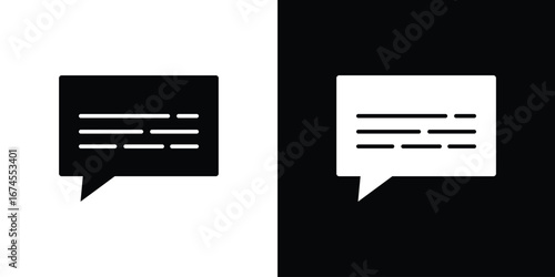 Subtitles icon. filled flat sign for mobile concept and web