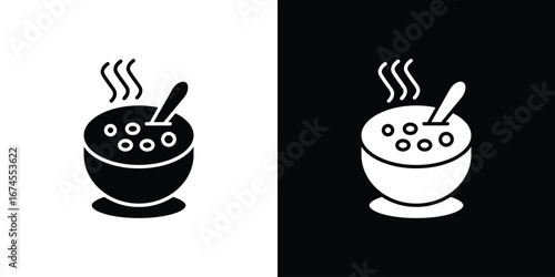 Soup icon. filled flat sign for mobile concept and web