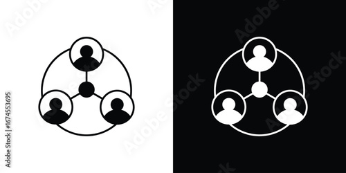 Social network icon. filled flat sign for mobile concept and web