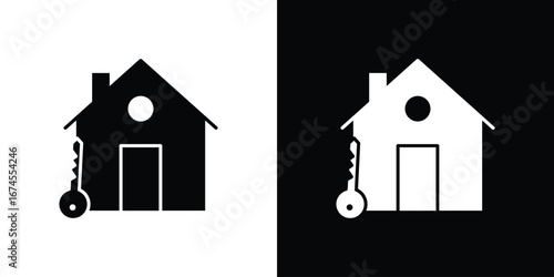Selling or rent home icon. filled flat sign for mobile concept and web