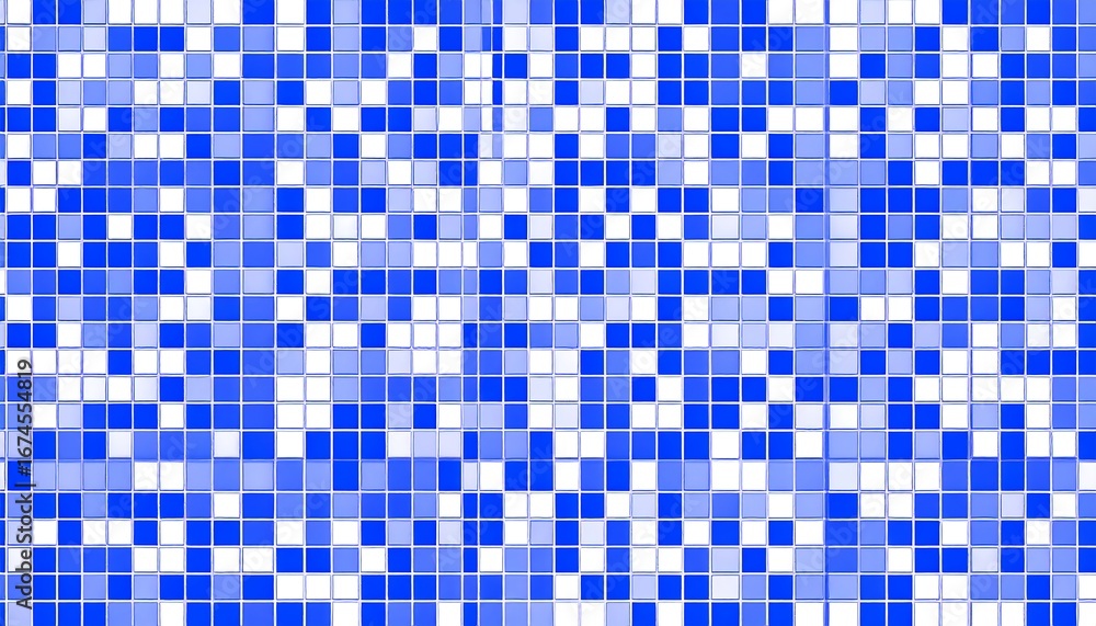 Fototapeta premium Blue and white square tiles