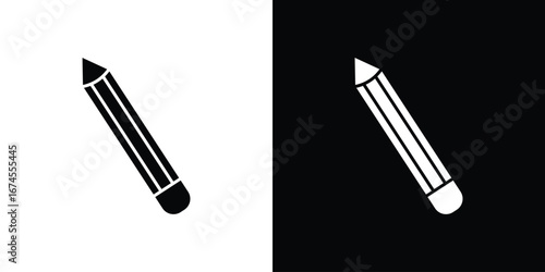 Pencil icon. filled flat sign for mobile concept and web