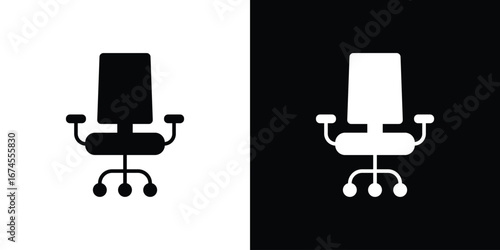 Office chair icon. filled flat sign for mobile concept and web