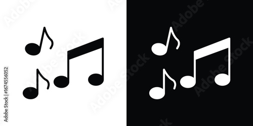 Music icon. filled flat sign for mobile concept and web