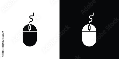 Mouse icon. filled flat sign for mobile concept and web