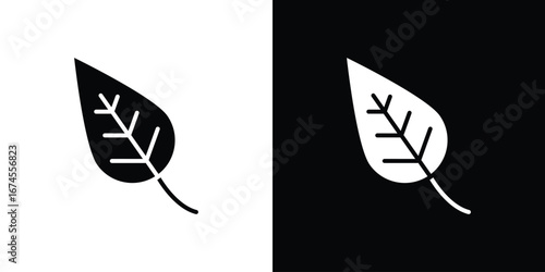 Leaf icon. filled flat sign for mobile concept and web