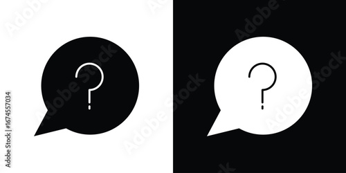 Interrogation icon. filled flat sign for mobile concept and web
