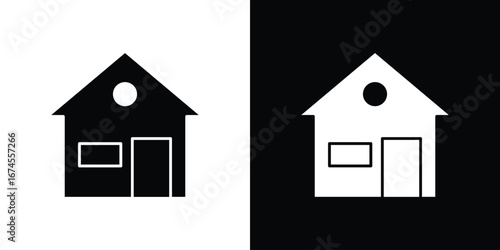 House icon. filled flat sign for mobile concept and web