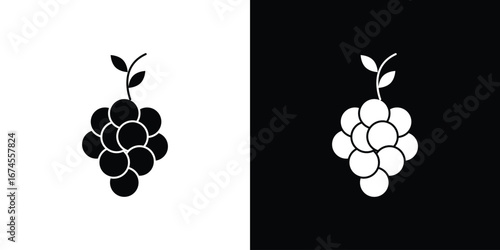 Grape icon. filled flat sign for mobile concept and web