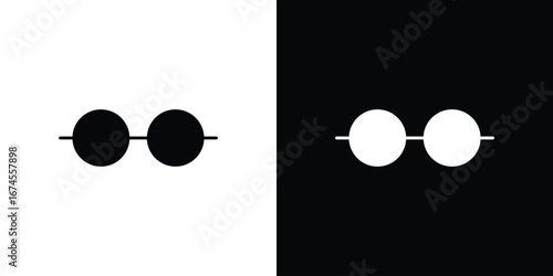 Glasses icon. filled flat sign for mobile concept and web