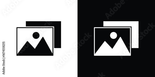 Gallery icon. filled flat sign for mobile concept and web