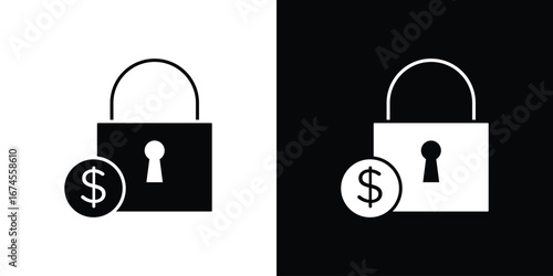 Fixed price icon. filled flat sign for mobile concept and web
