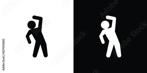 Fitness exercise icon. filled flat sign for mobile concept and web