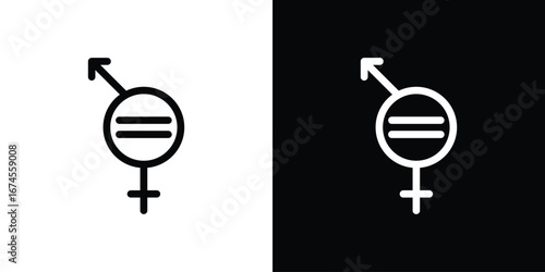 Equality icon. filled flat sign for mobile concept and web