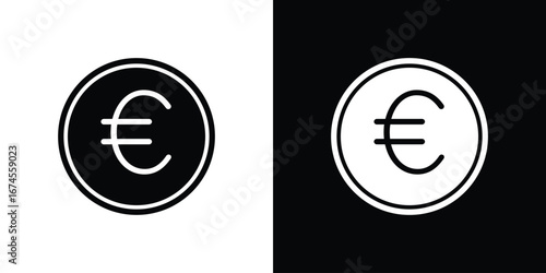 Euro icon. filled flat sign for mobile concept and web
