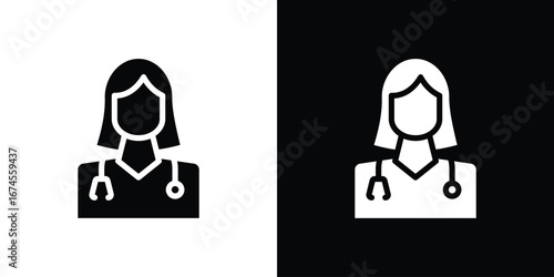 Doctor icon. filled flat sign for mobile concept and web