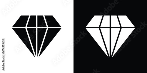 Diamond icon. filled flat sign for mobile concept and web