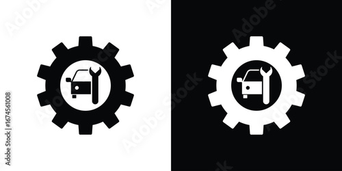 Car mechanic icon. filled flat sign for mobile concept and web