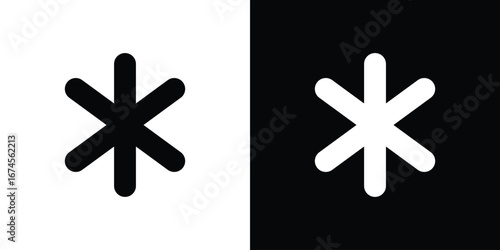 Asterisk icon. filled flat sign for mobile concept and web