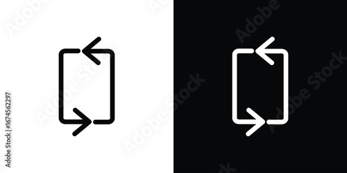 Arrows repeat icon. filled flat sign for mobile concept and web