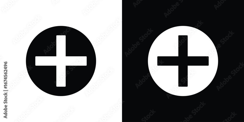 Fototapeta premium Add icon. filled flat sign for mobile concept and web