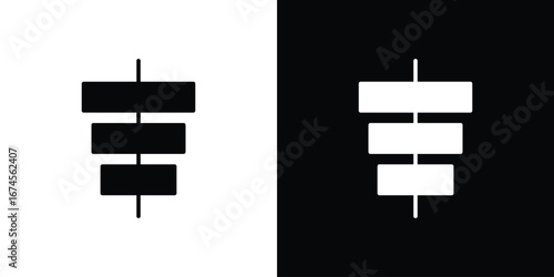 Align center icon. filled flat sign for mobile concept and web