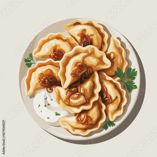Canadian Perogies with Sour Cream and Onions