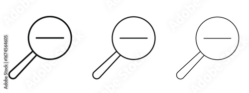 Zoom out icon in linear versions. Editable line