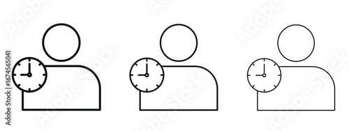 User time icon in linear versions. Editable line