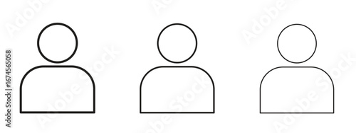 User icon in linear versions. Editable line