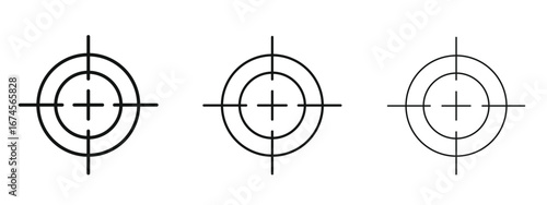 Target icon in linear versions. Editable line
