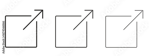 Share icon in linear versions. Editable line