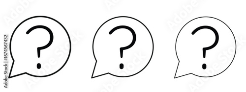 Question icon in linear versions. Editable line