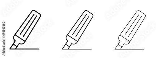 Ping pong icon in linear versions. Editable line