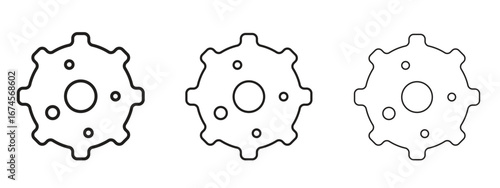 Microorganism icon in linear versions. Editable line